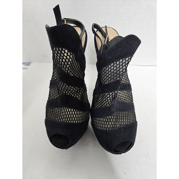 Black Strappy Super High Sexy Stiletto Heels - Picture 5 of 10